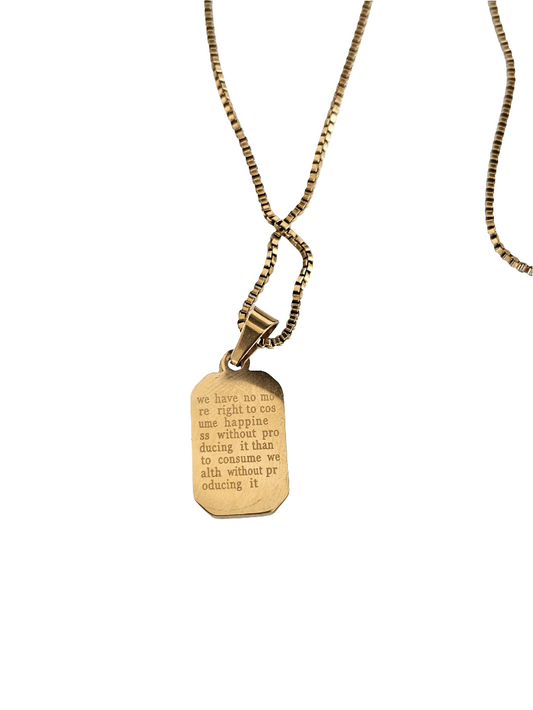 Noir Éclat - Necklace in 18k Gold Plating