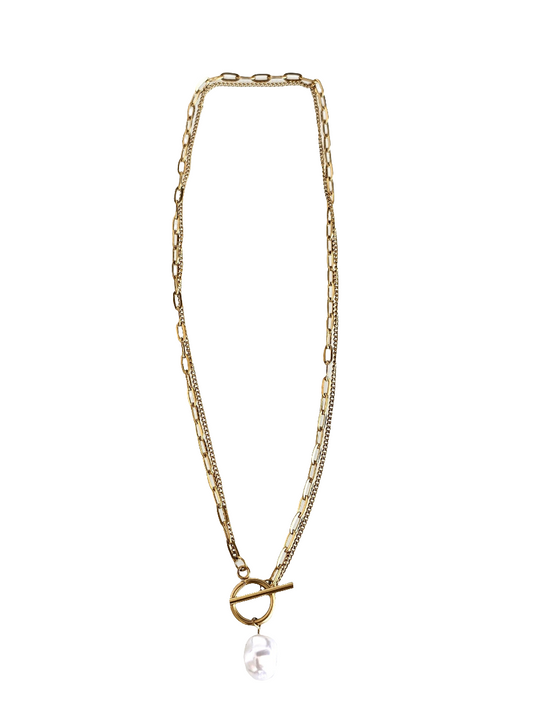 Baroque Pearl - Necklace in 18k Gold Plating