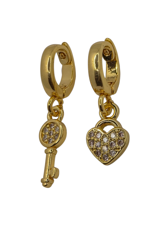 Key To My Heart - Pendant Charm in 18k Gold Plating