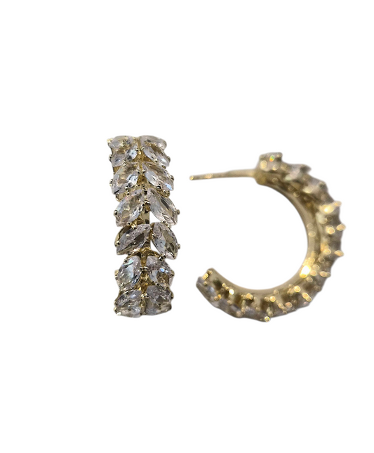 Verde Hoops - Earrings in Gold plating