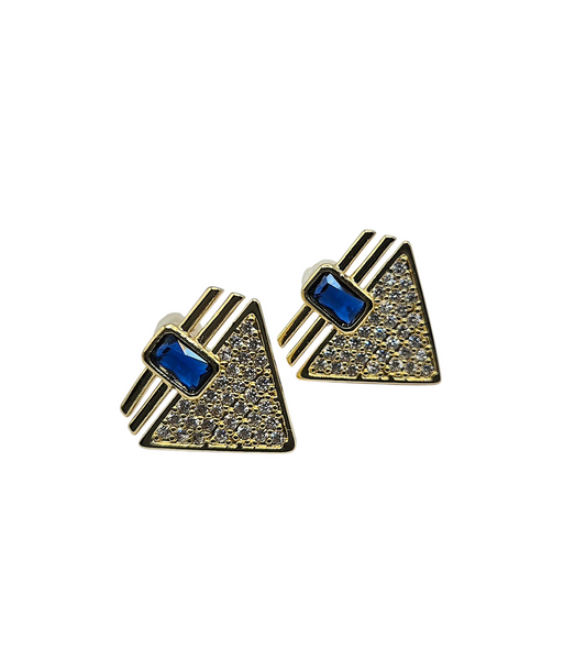 Sapphire - Earrings in Gold plating