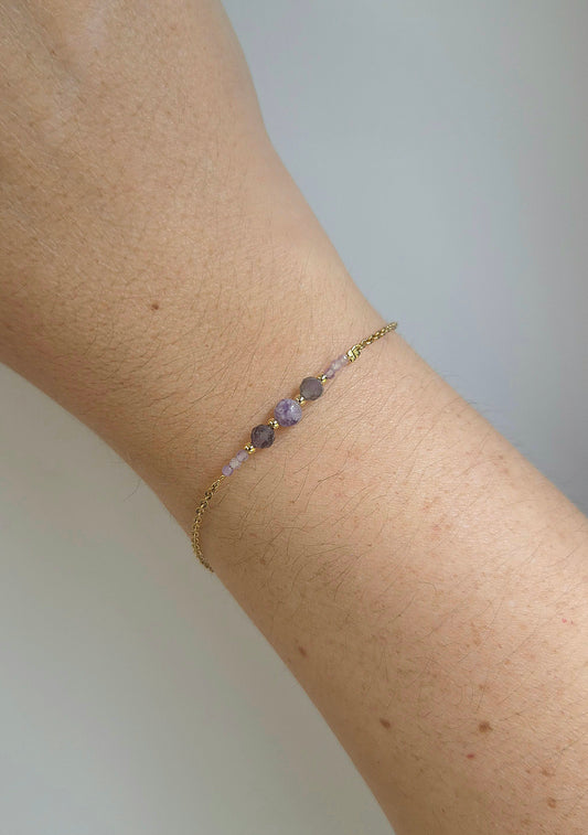 Amethyst Dawn - 18k Gold Plated Bracelet