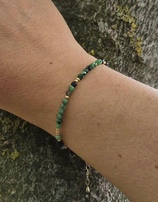 Luna Bracelet - Forest Green - Stackable Bracelet