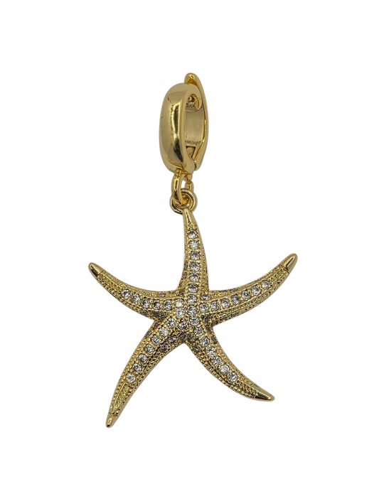 Twilight Starfish - Pendant Charm in 18k Gold Plating