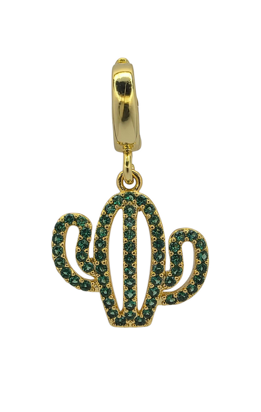 Emerald Desert - Pendant Charm in 18k Gold Plating
