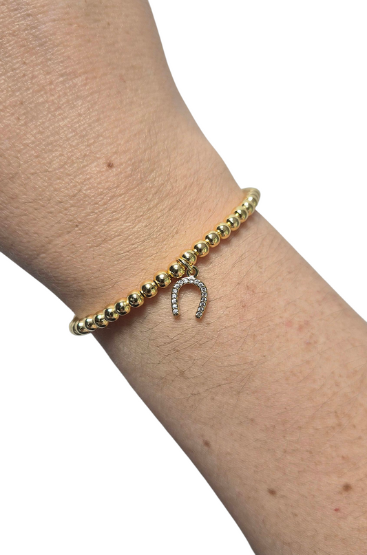 Lucky Horseshoe - 18k Gold Plated Bracelet