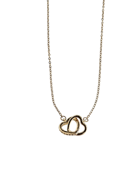 Heart in Heart - Necklace in 18k Gold Plating