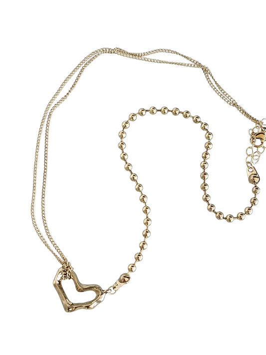 Open Heart - Necklace in 18k Gold Plating