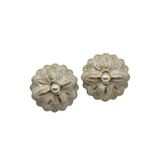 Moonlit Blossom - Earrings in Gold Plating