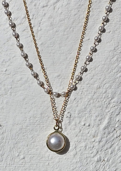 Lustre Pearl - Necklace in 18k Gold Plating
