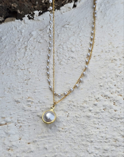 Lustre Pearl - Necklace in 18k Gold Plating
