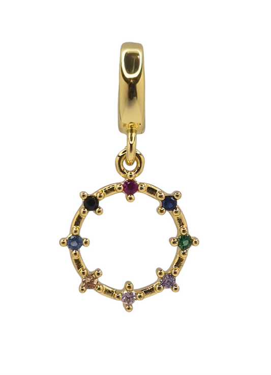 Celestial Orbit - Pendant Charm in 18k Gold Plating