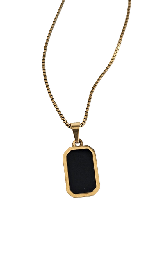 Noir Éclat - Necklace in 18k Gold Plating