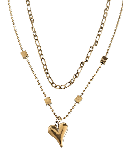 Love Heart Chain - Necklace in 18k Gold Plating