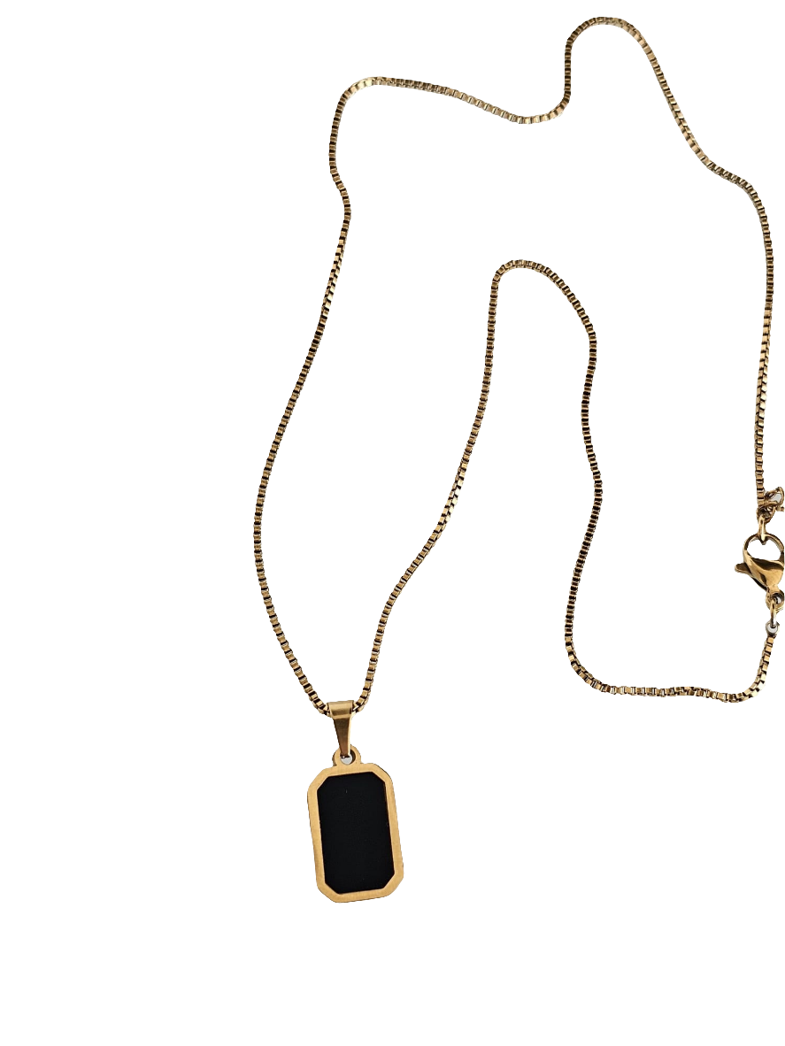 Noir Éclat - Necklace in 18k Gold Plating