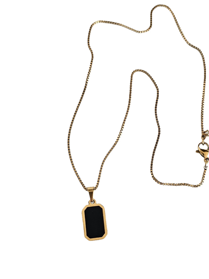 Noir Éclat - Necklace in 18k Gold Plating