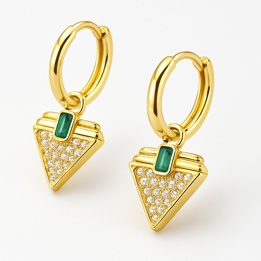 Verde Geo Hoops - Sterling silver 18K gold-plated