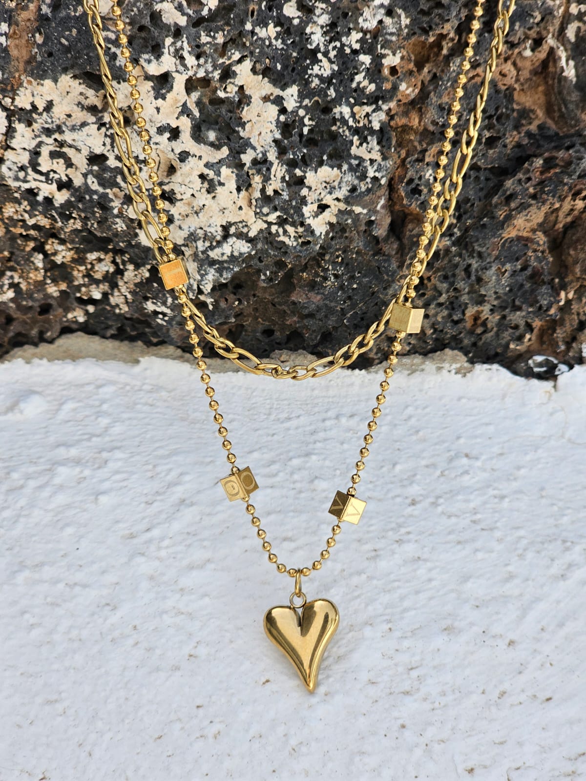 Love Heart Chain - Necklace in 18k Gold Plating