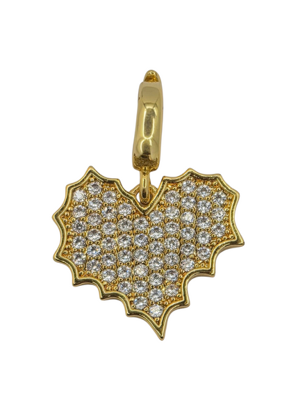 Radiant Heart - Pendant Charm in 18k Gold Plating