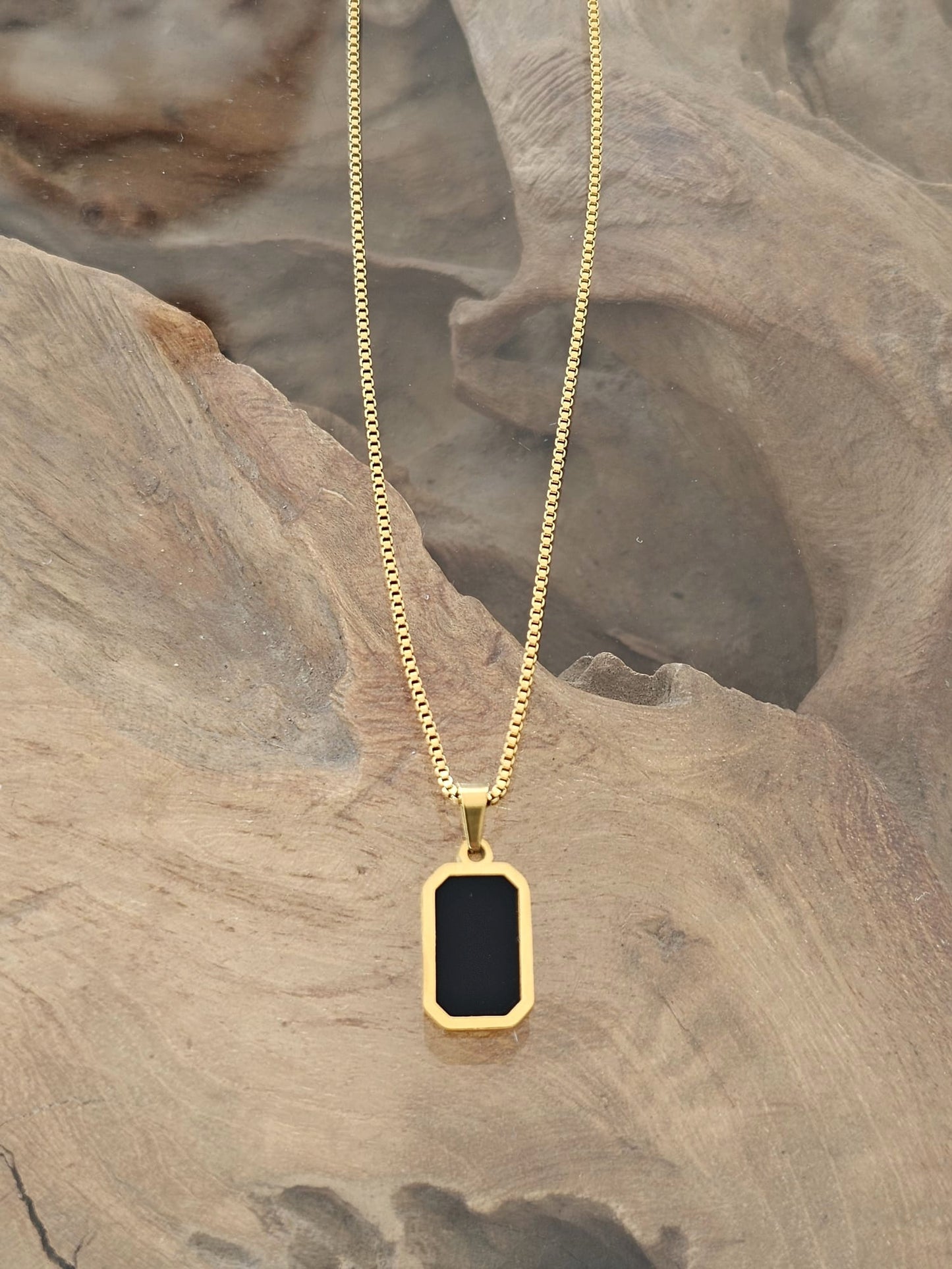 Noir Éclat - Necklace in 18k Gold Plating