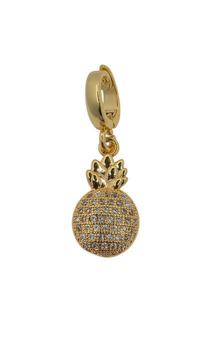 Golden Pineapple - Pendant Charm in 18k Gold Plating
