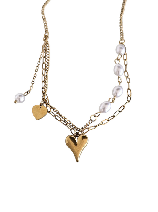 Pearly Love - Necklace in 18k Gold Plating