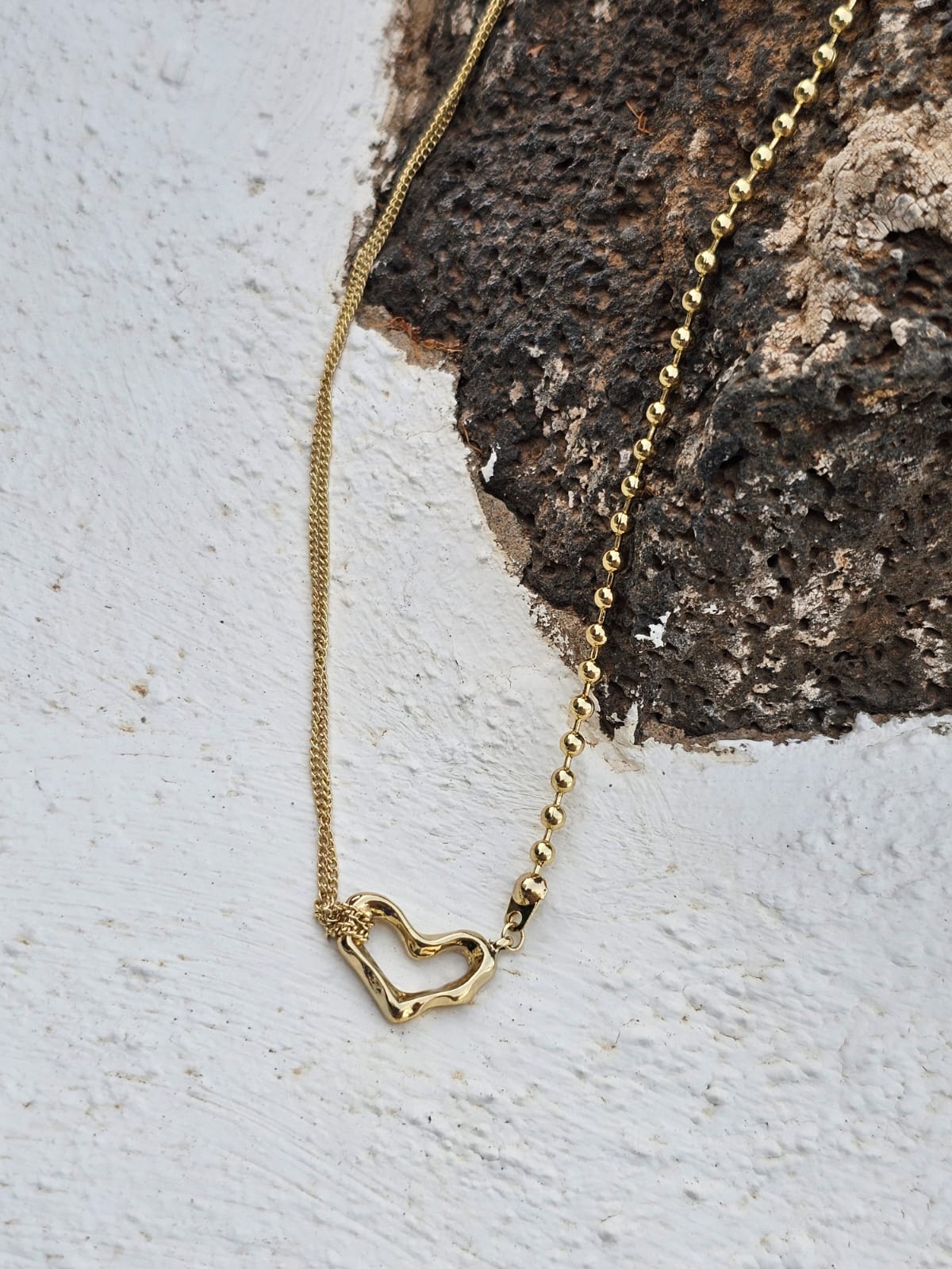 Open Heart - Necklace in 18k Gold Plating