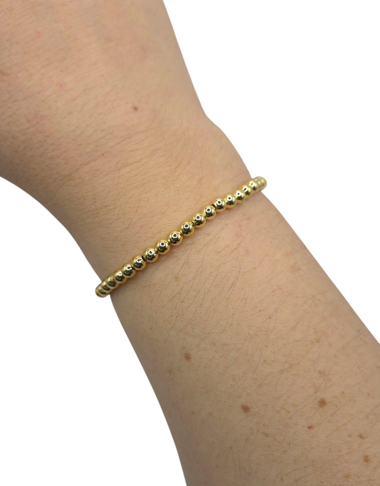 Golden Glow - Custom Beaded Bracelet – 18K Gold or Silver Plated | Free Charm Included