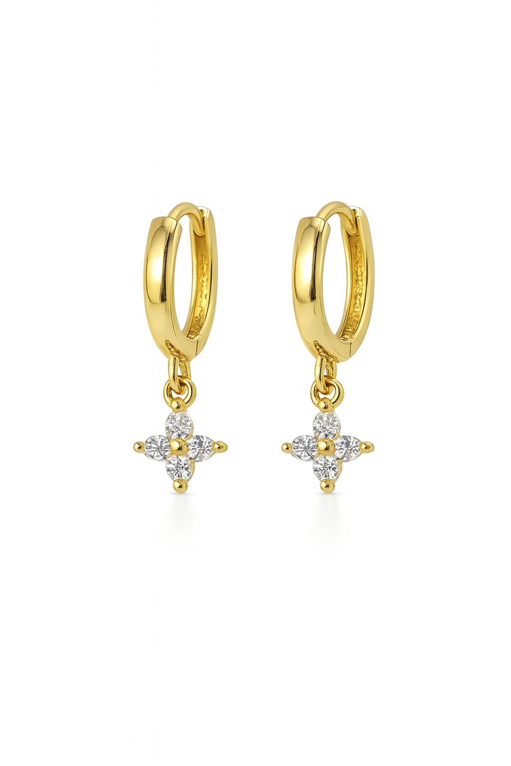 Dewdrop Blossom - Sterling Silver 18k Gold Plating Earrings