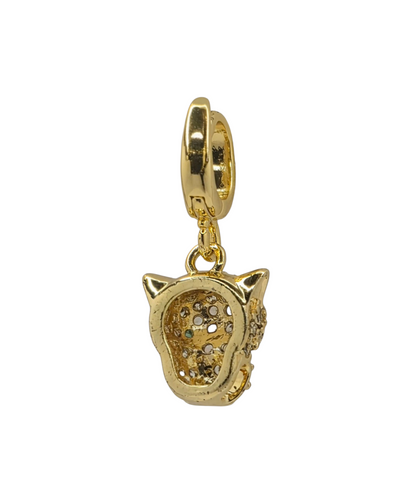 Emerald Panther - Pendant Charm in 18k Gold Plating
