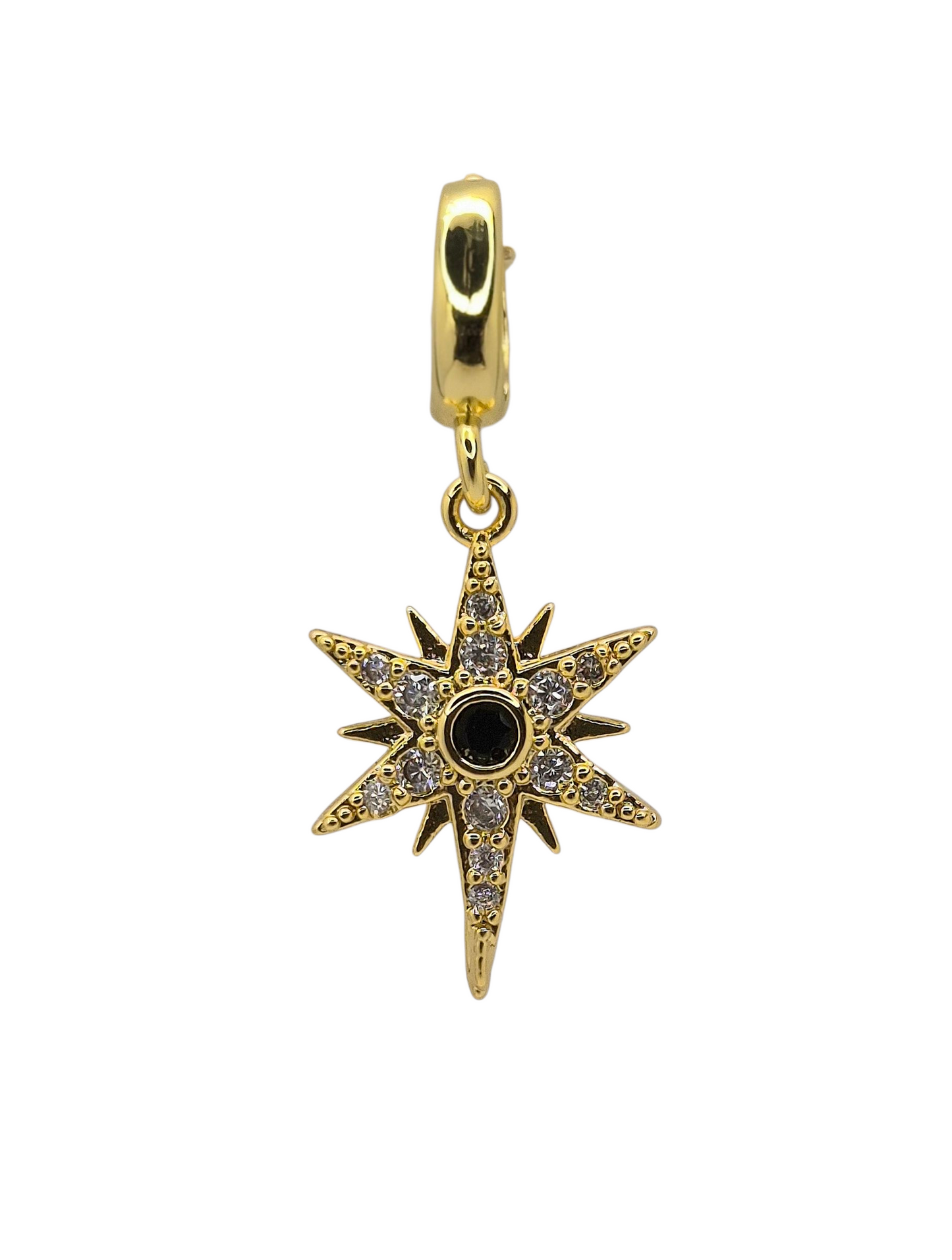 Midnight Starburst - Pendant Charm in 18k Gold Plating