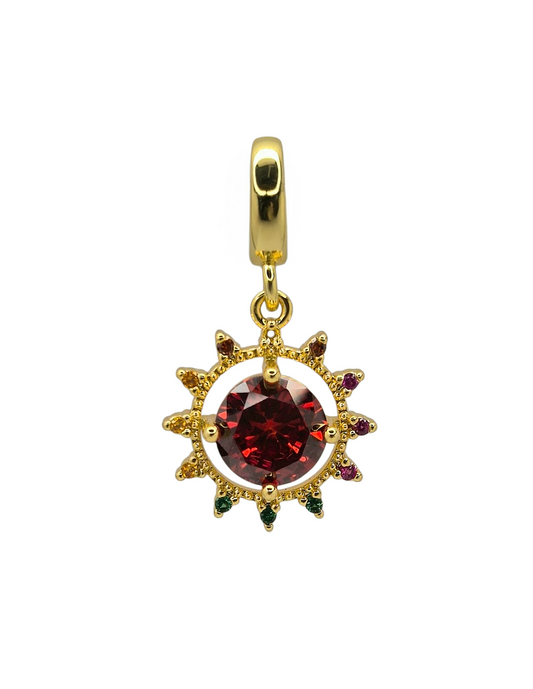 Solar Radiance - Pendant Charm in 18k Gold Plating