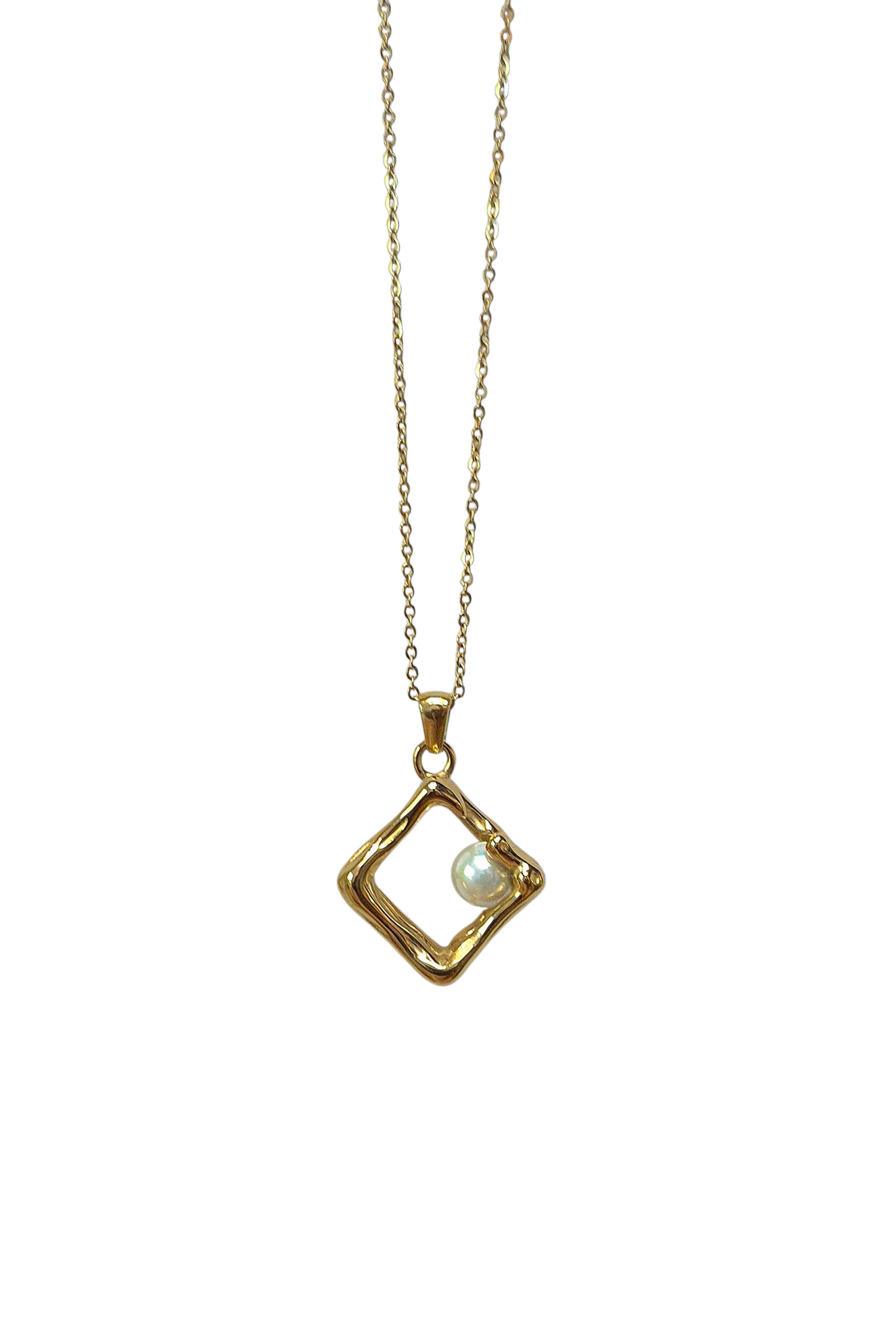 Lustre Square - Necklace in 18k Gold Plating