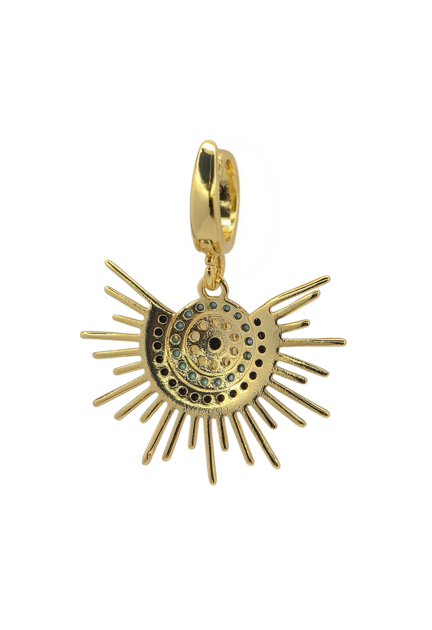 Evil Eye Sunburst - Pendant Charm in 18k Gold Plating