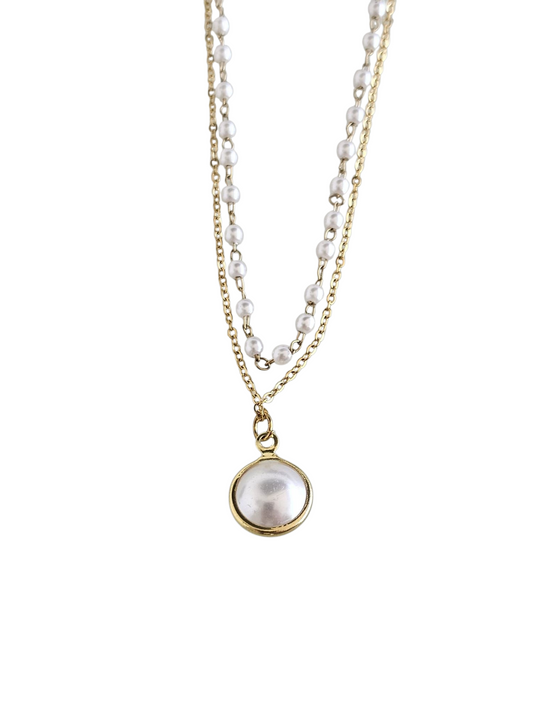 Lustre Pearl - Necklace in 18k Gold Plating