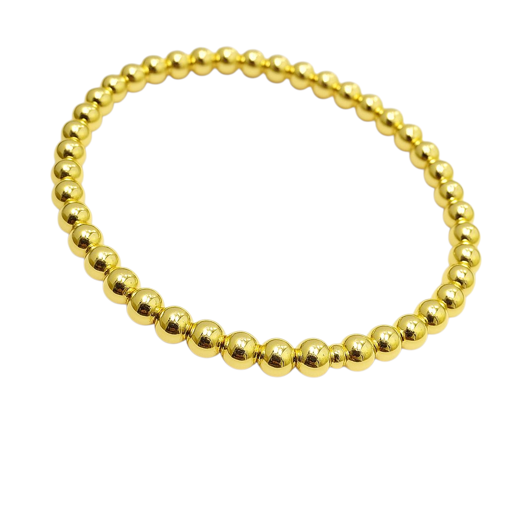Golden Glow - Custom Beaded Bracelet – 18K Gold or Silver Plated | Free Charm Included