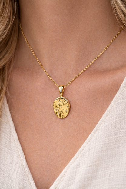 Celestial Garden Necklace - in 18K Gold Plating