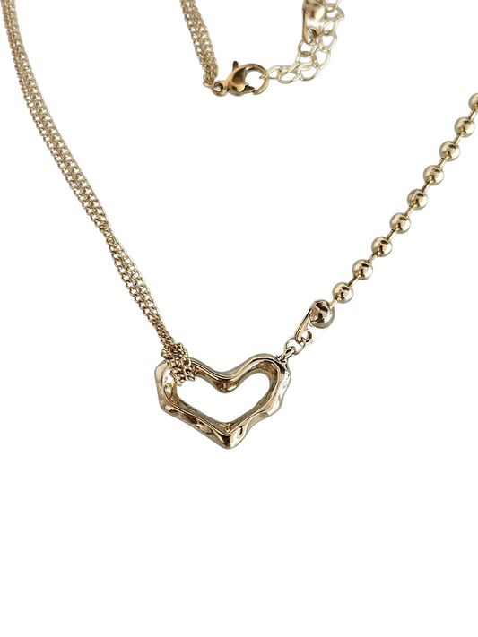 Open Heart - Necklace in 18k Gold Plating