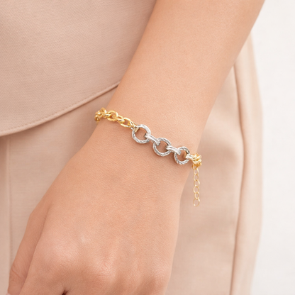 Trinity Link Bracelet - 18k Gold Plating
