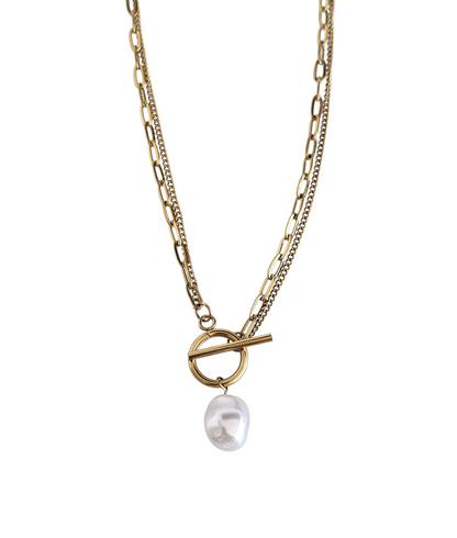 Baroque Pearl - Necklace in 18k Gold Plating