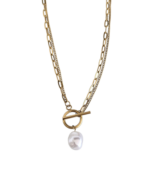 Baroque Pearl - Necklace in 18k Gold Plating
