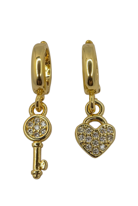 Key To My Heart - Pendant Charm in 18k Gold Plating