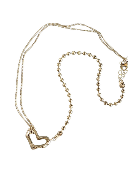 Open Heart - Necklace in 18k Gold Plating