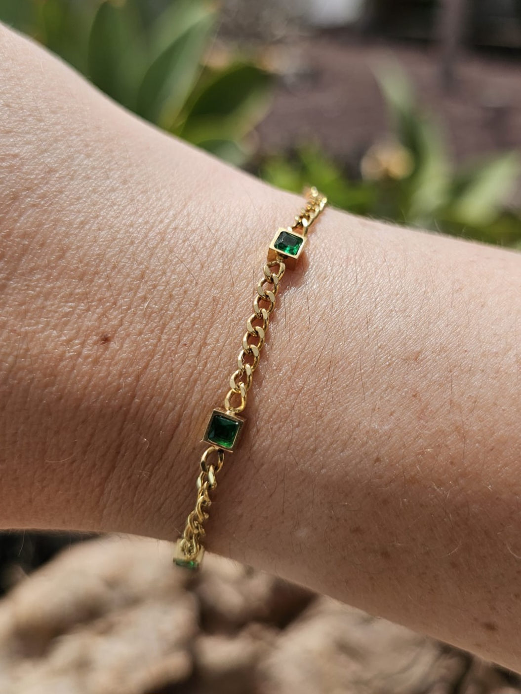 Emerald Luxe - Bracelet in 18k Gold Plating