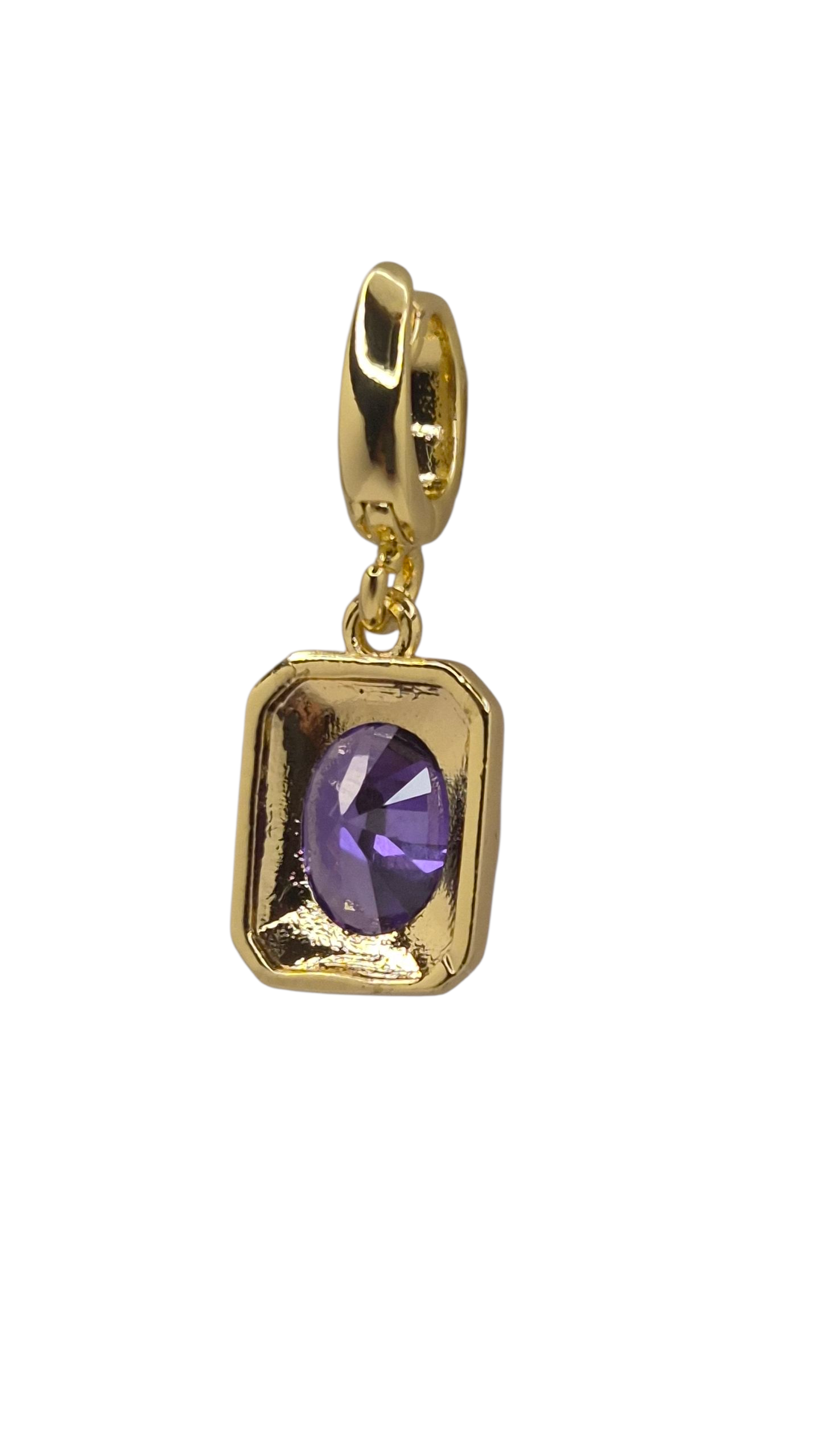 Royal Amethyst - Pendant Charm in 18k Gold Plating