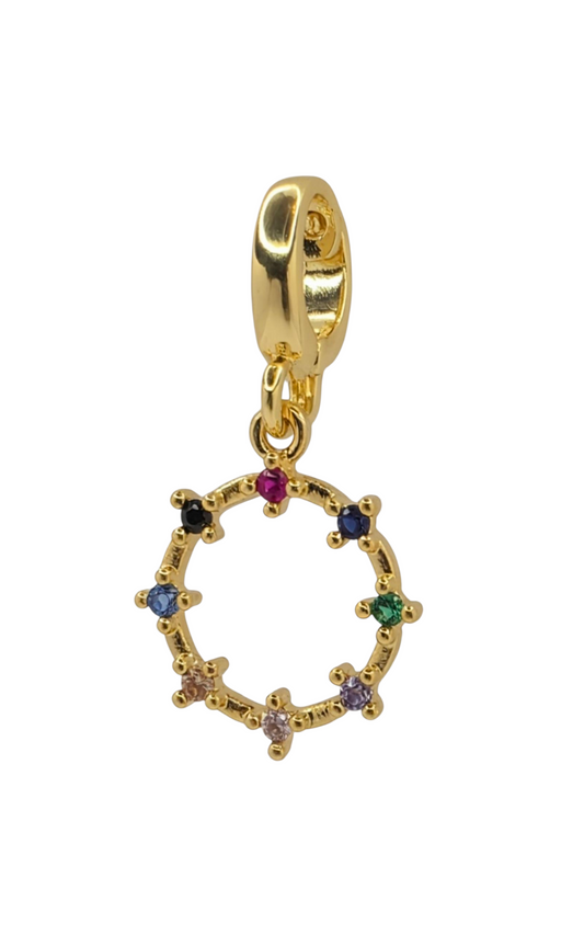 Celestial Orbit - Pendant Charm in 18k Gold Plating