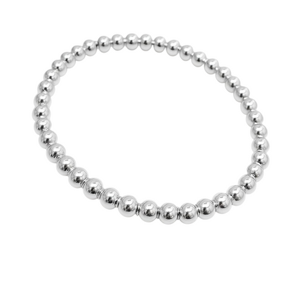 Silver Glow - Custom Beaded Bracelet – Silver Plated | Free Charm Included