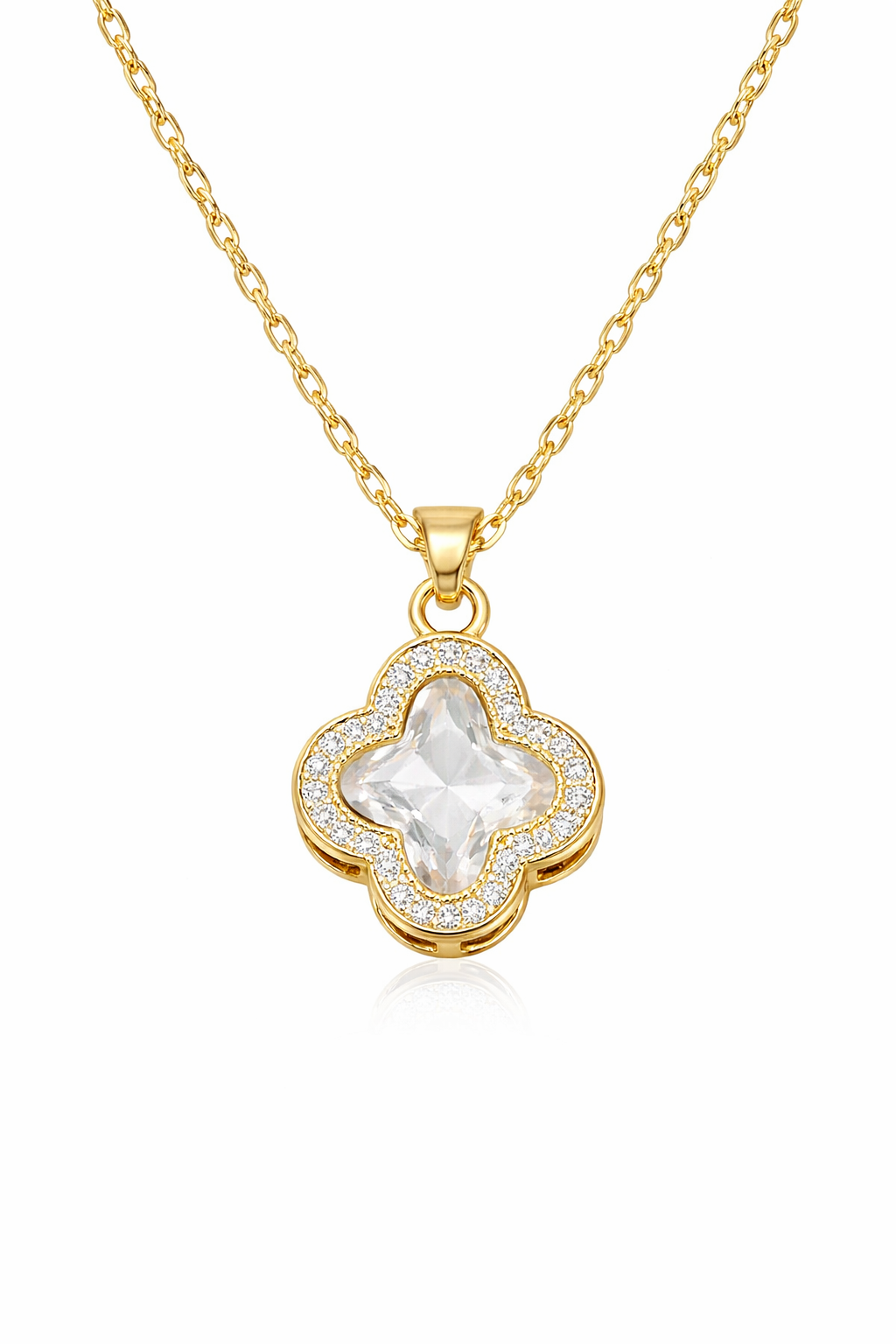 Valencia Clover Necklace - 18k Gold Plating