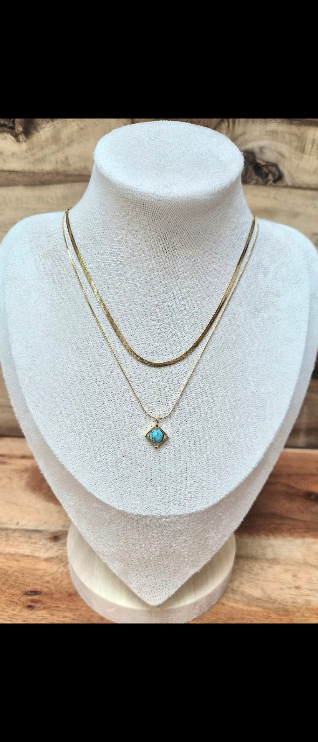 Azure Horizon - Necklace in 18k Gold Plating