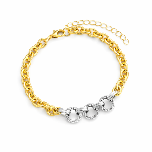 Trinity Link Bracelet - 18k Gold Plating
